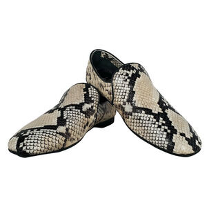 AQUATALIA REVY Weatherproof Snake Print Loafers Size 7 made in Italy